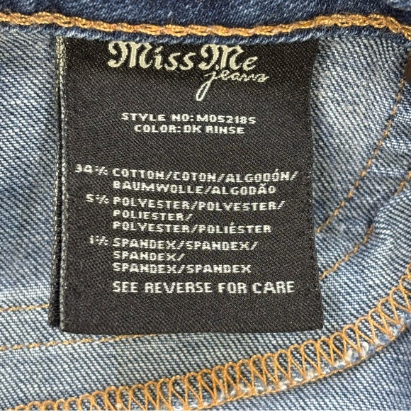 Miss Me Jeans Womens 27 Skinny Low Rise Stretch USA Made Denim Minimalist Sleek - Picture 3 of 5